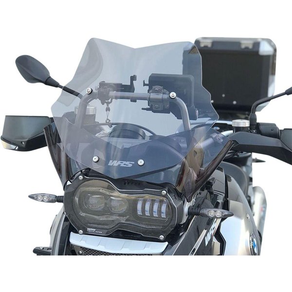BM033F-LED - WRS Windscreen For BMW R 1200 GS 2004-2012 32 cm (12-1/2") - Smoke