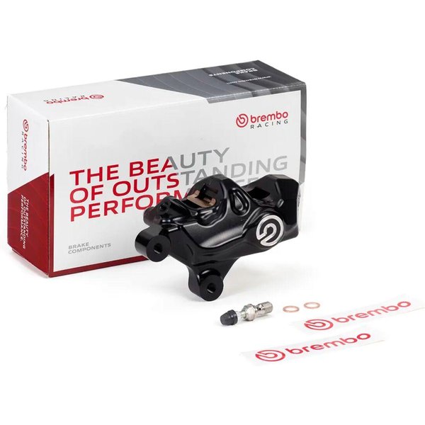 120B81471 - Brembo 484 Logopuro Upgrade Brake Caliper For Harley Davidson FLHR 1450 2000-2003 - Black