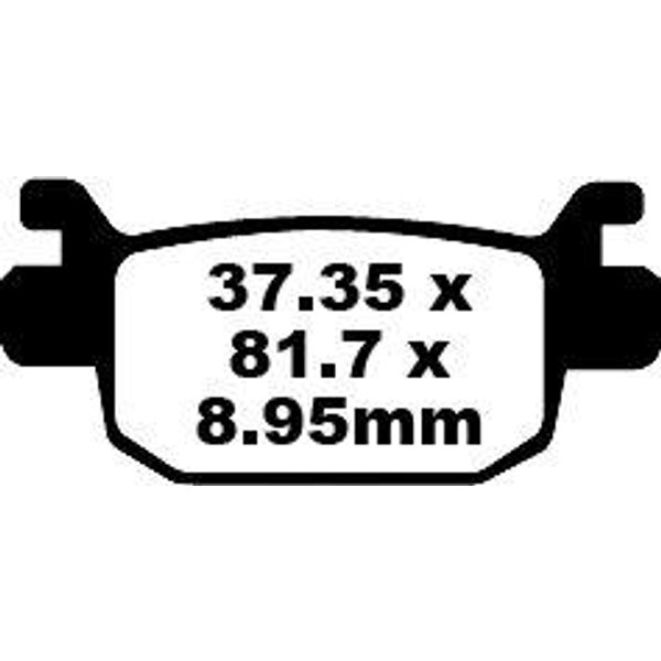 SFA415HH - EBC SFA-HH Series Sintered Scooter Brake Pads For Honda ADV 350 ABS 2022-2025 Rear