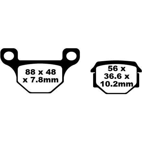 FA093 - EBC FA Series Organic Brake Pads For Mash Dirt Track 50 2018-2020 Front