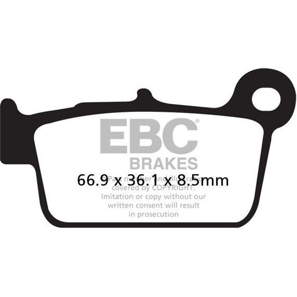FA367/2R - EBC R Series Heavy Duty Sintered Brake Pads For Beta ALP 125 2006-2008 Rear