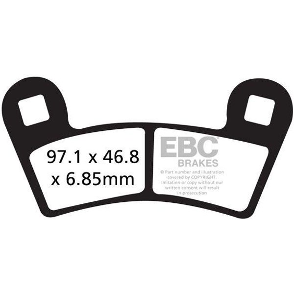 FA456TT - EBC TT Sport Carbon Fusion Brake Pads For Polaris General 1000 2016-2017 Rear