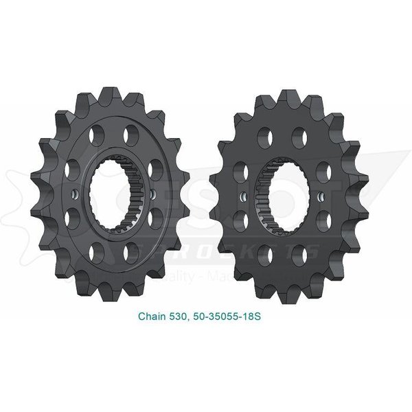 50-35055-18S - Esjot Sport 530 Sprocket For Royal Enfield Classic 500 EFI 2017-2019 Front 18T