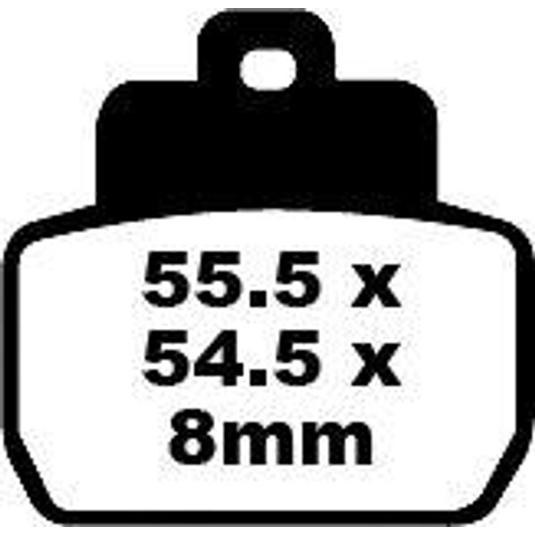 SFA425 - EBC SFA Series Organic Scooter Brake Pads For Piaggio Beverly 500 2006 Rear