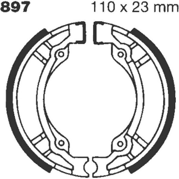 897 - EBC Standard Brake Shoes For Peugeot Big Max 50 2004-2009 Rear