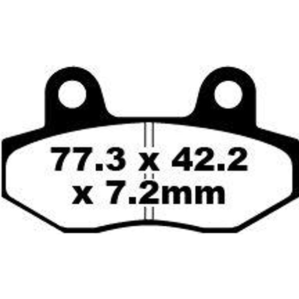 SFA086 - EBC SFA Series Organic Scooter Brake Pads For Keeway Agora 50 4T 2011-2012 Front