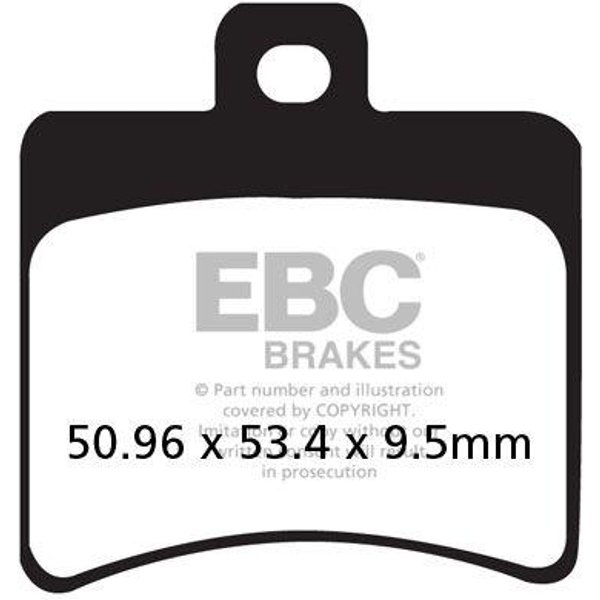 SFA298HH - EBC SFA-HH Series Sintered Scooter Brake Pads For Aprilia Atlantic 125 2003-2008 Rear
