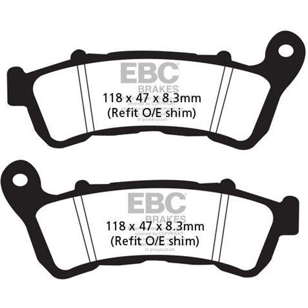 EPFA388HH - EBC EPFA Series Extreme Pro Sintered Brake Pads For Honda CB1000R 2008-2017 Front