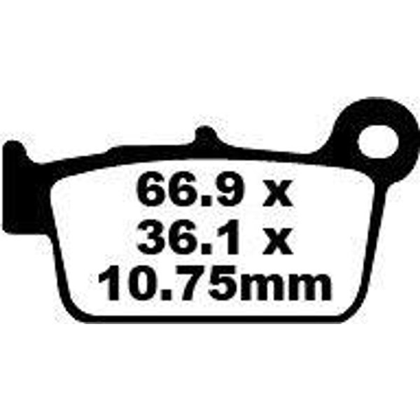FA367TT - EBC TT Sport Carbon Fusion Nissin Brake Pads For Zero DS ZF11.4 Dual Sport 2013 Rear
