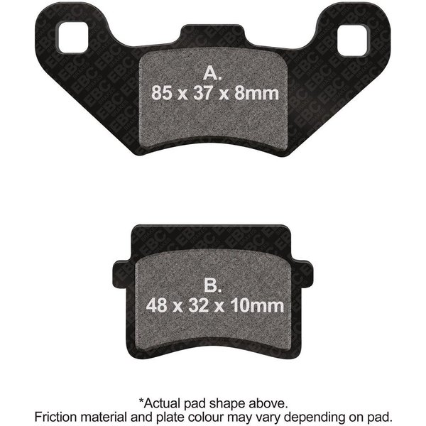 SFAC416 - EBC SFAC Carbon Series Scooter Brake Pads For Mh MH10 50 ECO Urbanbike 2012-2013 Front