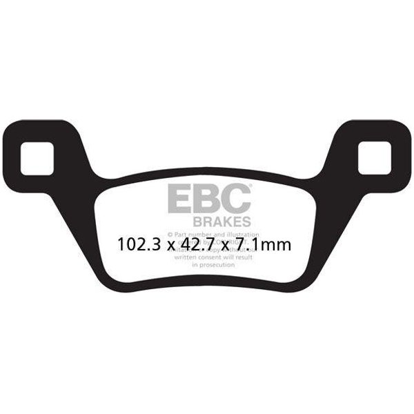 FA600/2R - EBC R Series Heavy Duty Sintered Brake Pads For Kymco MXU 500 I 4X4 2012 Rear