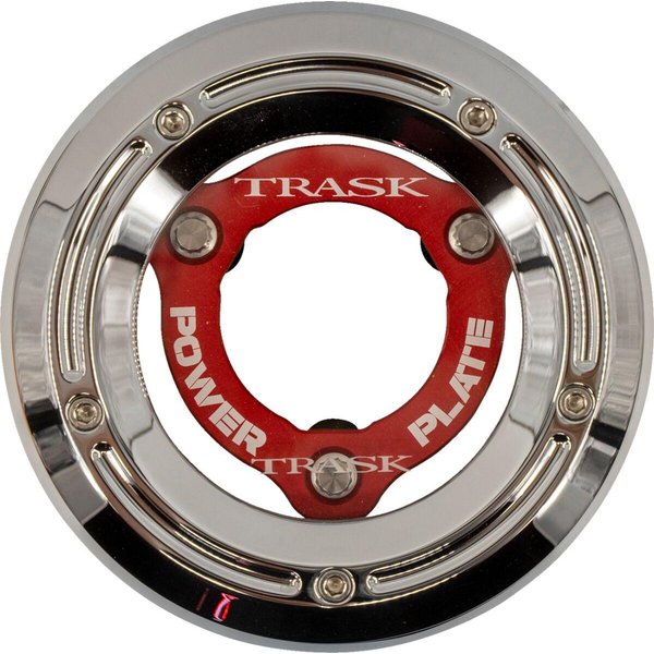 TM-0052-CH-RD - Trask Derby Cover & Power Plate Kit For Harley Davidson FLDE 1750 ABS 2019-2020 - Chrome/Red