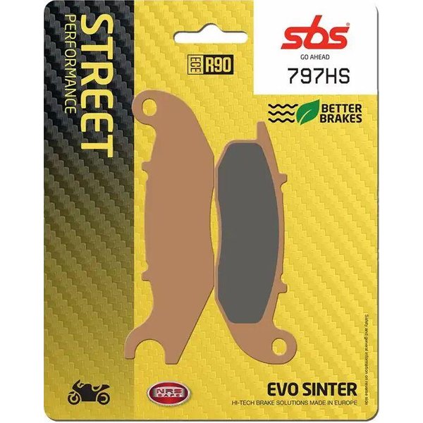 797HS - SBS HS Street Excel Sintered Front Brake Pads For Honda CBF 125 2009-2015