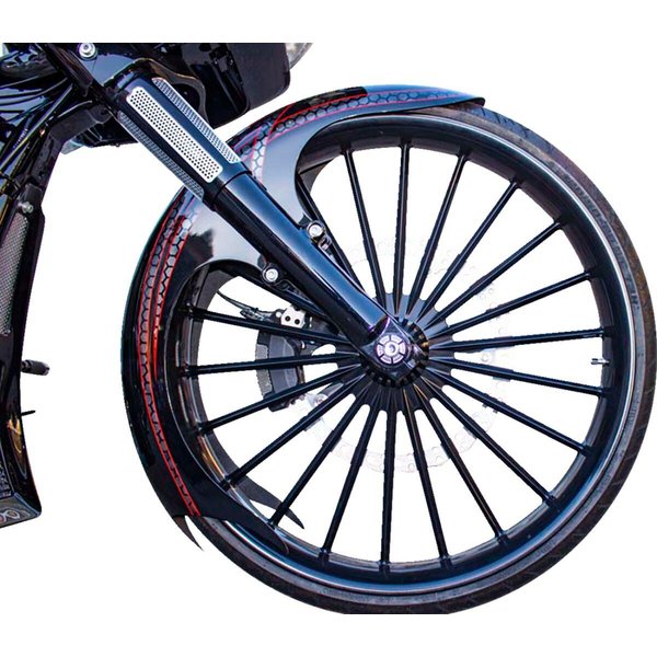 TALON21-14L-B - Paul Yaffe Steel Talon Fender For Harley Davidson FLH 1868 ABS 2021 53.3 cm (21") Front - E-Coating/Unfinished
