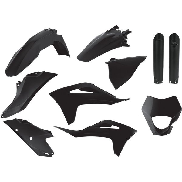 91028 - Polisport Full Plastics Kit For Gas Gas EC 250 2021-2023 - Black