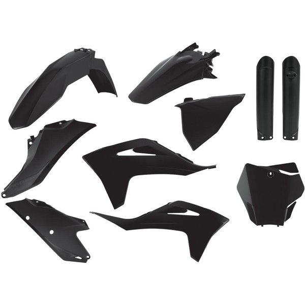 91066 - Polisport Full Plastics Kit For Gas Gas EX 250 2022-2023 - Black