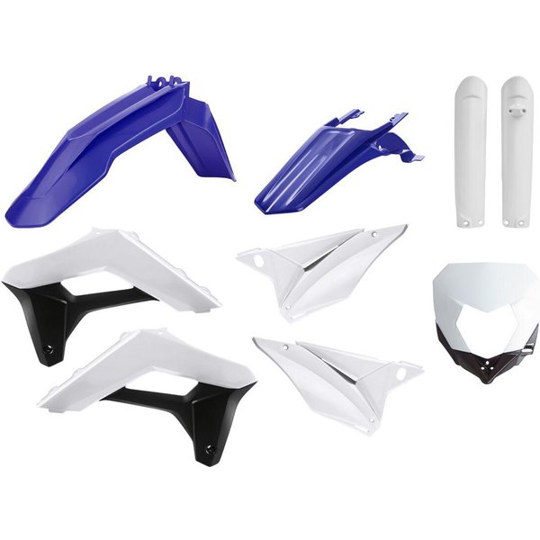 91038 - Polisport Full Plastics Kit For Sherco SE 250 2018-2023 - Black/Blue/OEM/White