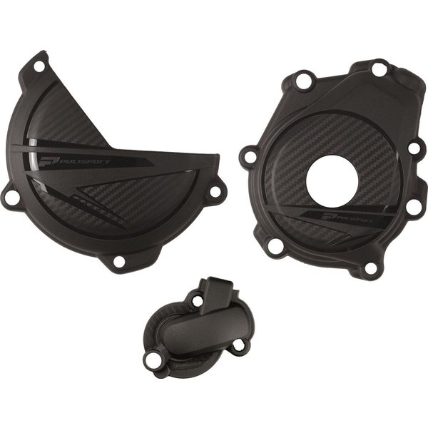 91372 - Polisport Full Engine Protector Kit For Husqvarna FC450 2023-2024 - Black