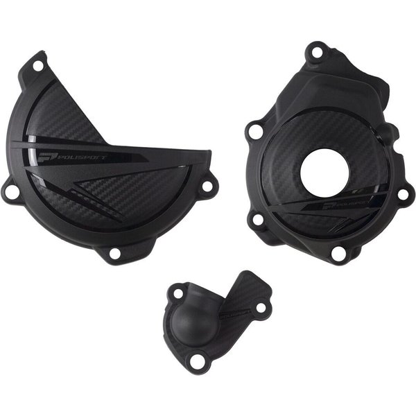 91370 - Polisport Full Engine Protector Kit For Husqvarna FC250 2023-2024 - Black