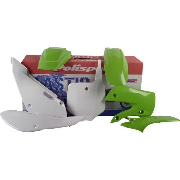 90162 - Polisport Plastics Kit For Kawasaki KX 65 2024 - Green/White