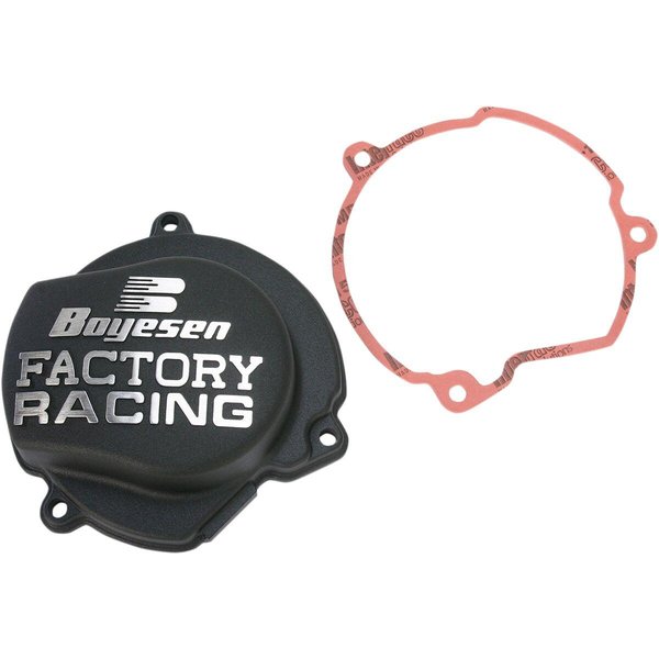 SC-40AB - Boyesen Factory Ignition Cover For Gas Gas MC65 2021-2023 - Black/Chrome