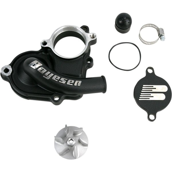 WPK-26AB - Boyesen Supercooler Water Pump Cover & Impeller Kit For Suzuki RMX450Z 2010-2019 - Black