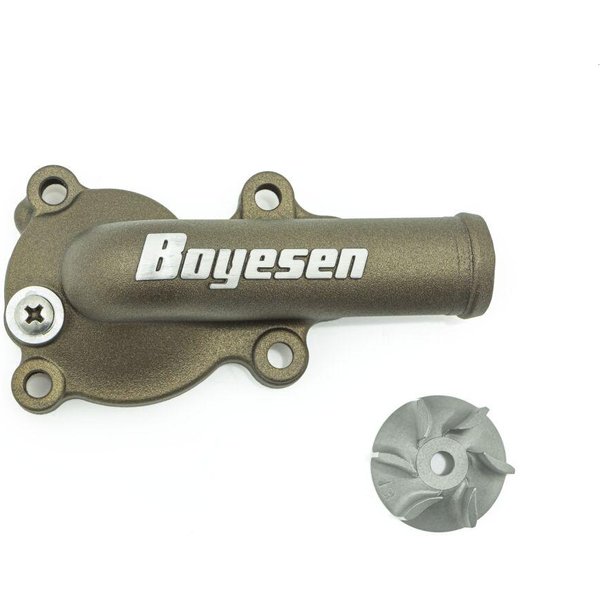 WPK-18CM - Boyesen Supercooler Water Pump Cover & Impeller Kit For Kawasaki KX250 2021-2024 - Magnesium