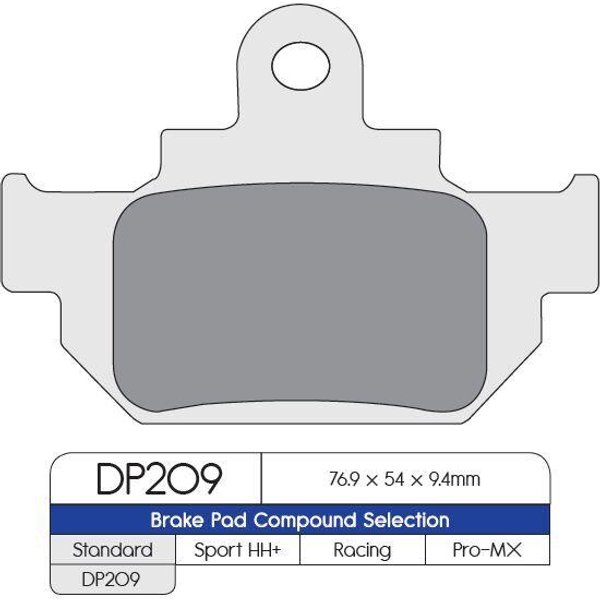 DP209 - DP Brakes Standard Sintered Metal Brake Pads For Suzuki DR600 R 1985-1989 Front