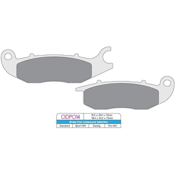 ODP014 - DP Brakes ODP Organic Brake Pads For Honda ANF 125 2007-2012 Fits Front Or Rear