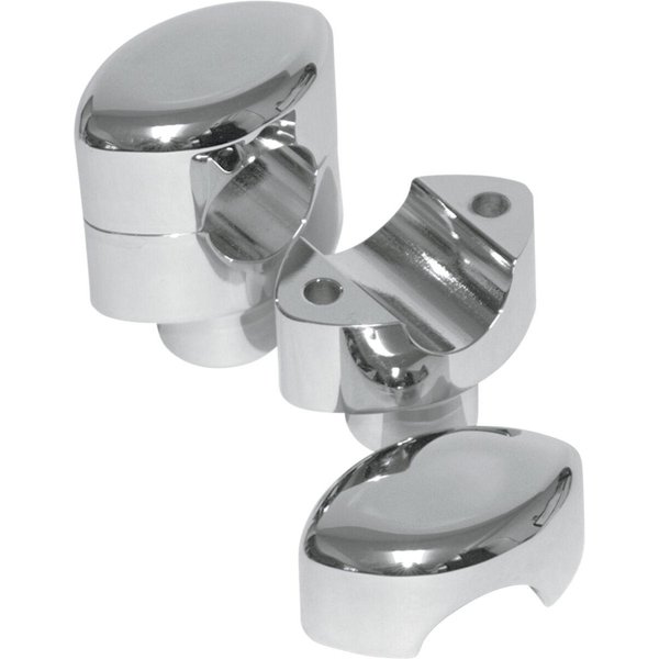 LA-7402-01 - LA Choppers Handlebar Risers for 1" Handlebars For Suzuki C 50 2005-2025 38.1 mm (1-1/2") - Chrome