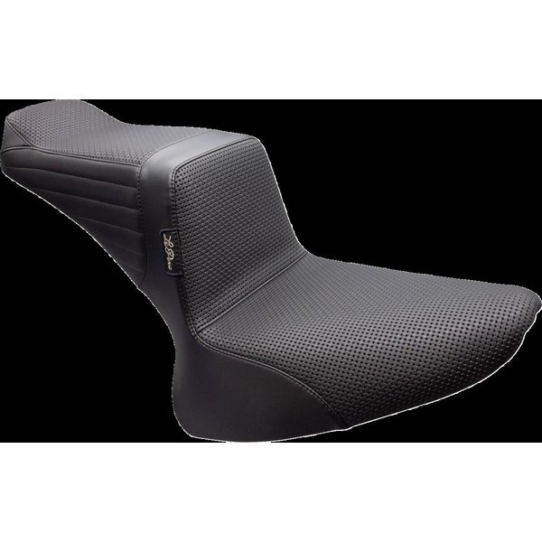 LX-580BW - LE Pera Tailwhip Seat For Harley Davidson FLS 1690 2012-2017 Basketweave - Black