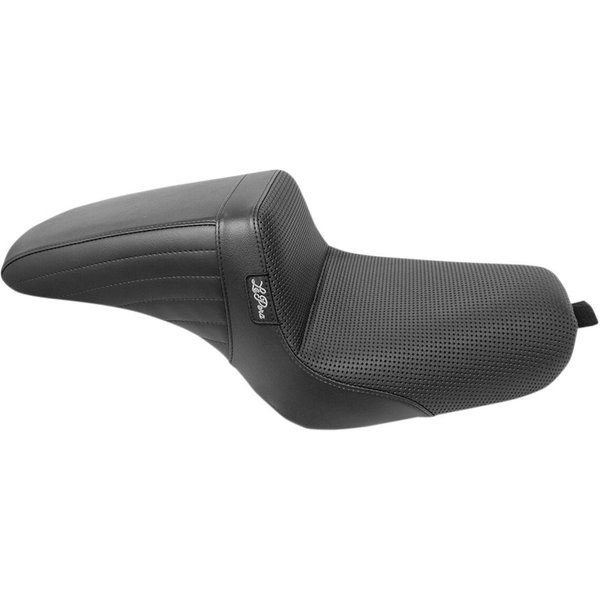 LK-596BW - LE Pera Kickflip Seat For Harley Davidson XL1200C 2010-2020 Basketweave - Black