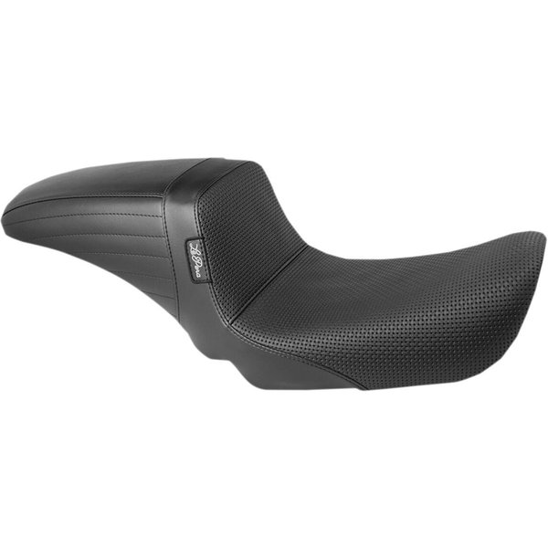 LK-591DLBW - LE Pera Kickflip Daddy Long Legs Seat For Harley Davidson FLD 1690 2012-2013 Basketweave - Black