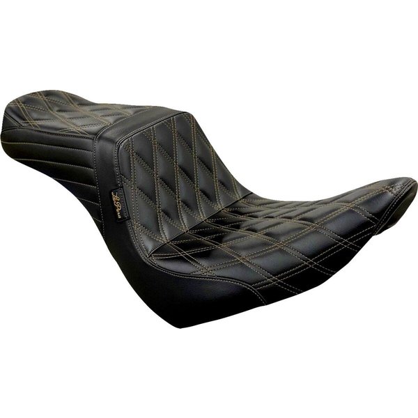 LYR-580DD-CHET - LE Pera Tailwhip Seat For Harley Davidson FLSB 1750 ABS 2018-2024 Double Diamond - Black