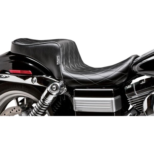 LN-023DM - LE Pera Cherokee Seat For Harley Davidson FXDWG 1340 1996-1998 Diamond Pleated - Black