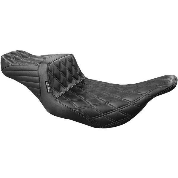 LH-587DD - LE Pera Tailwhip Seat For Harley Davidson FLHT 1340 1997-1998 Double Diamond - Black