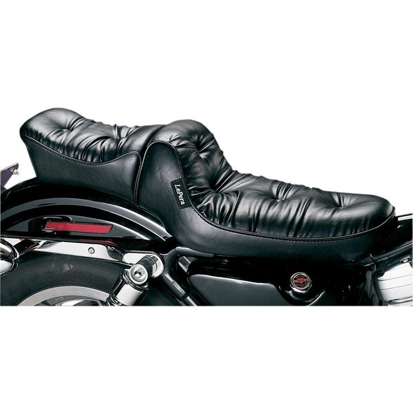 L-098 - LE Pera Regal Plush "Pillow" 2 Up Seat For Harley Davidson XL1200C 1996-2003 Pillow - Black