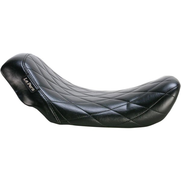 LK-001DM - LE Pera Bare Bones Solo Seat For Harley Davidson FLD 1690 2012-2013 Diamond Stitch - Black