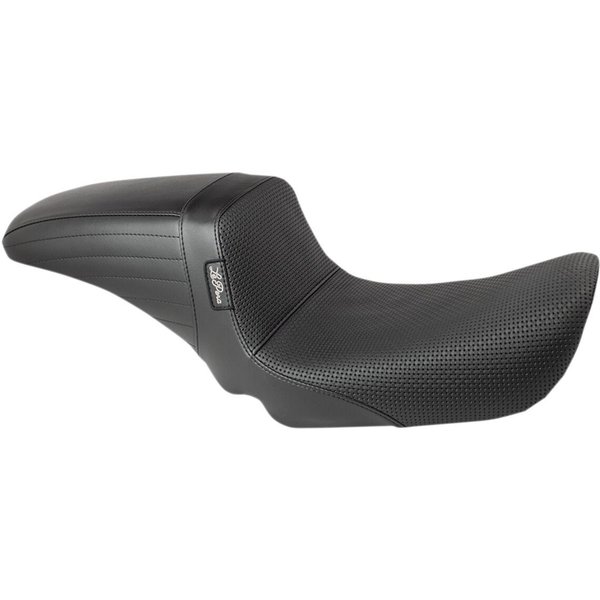 LF-591BW - LE Pera Kickflip Seat For Harley Davidson FXD 1450 2004-2005 Basketweave - Black