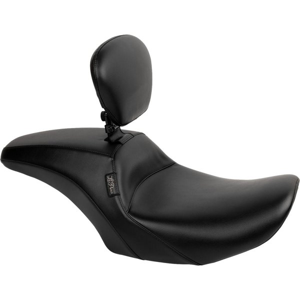 LV-987BR - LE Pera Outcast Solo Seat With Backrest For Harley Davidson FLHX 1750 ABS 2023 Plain - Black