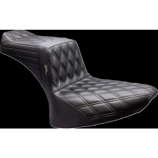 LN-580-DD - LE Pera Tailwhip Seat For Harley Davidson FLST 1340 1986-1990 Double Diamond - Black