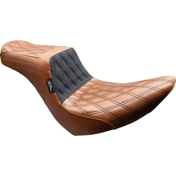 LYR-580TDV01 - LE Pera Tailwhip Seat For Harley Davidson FLSB 1750 ABS 2018-2021 Double Diamond - Black/Brown