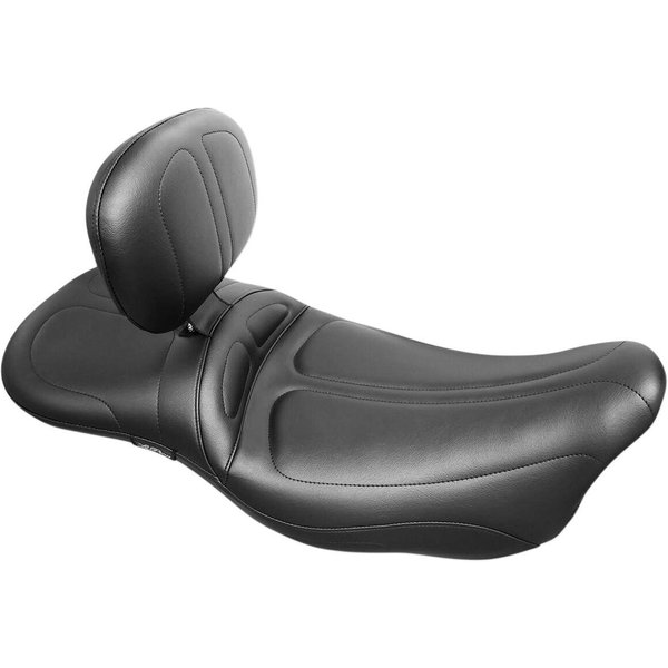 LK-957DLTBR - LE Pera Maverick Daddy Long Legs Seat With Backrest For Harley Davidson FLH 1868 ABS 2021 Stitched - Black