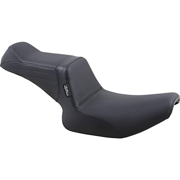 L-588BW - LE Pera Tailwhip Seat For Harley Davidson FXLR 1340 1987-1994 Basketweave - Black
