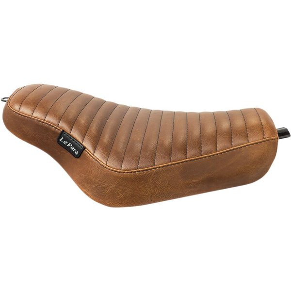 LK-356PTTDV - LE Pera Streaker Solo Seat For Harley Davidson XL1200C 2004-2020 Pleated - Brown