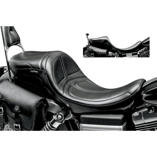 LK-970DL - LE Pera Maverick Daddy Long Legs Seat For Harley Davidson FLD 1690 2012-2013 Stitched - Black