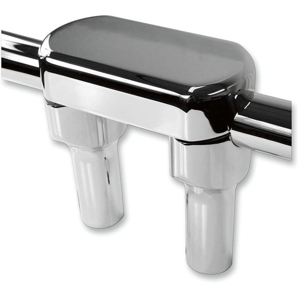 LA-7446-04 - LA Choppers Hefty Handlebar Riser & Top Clamp Kit For Harley Davidson FLD 1690 ABS 2015-2016 10 cm (4") - Chrome