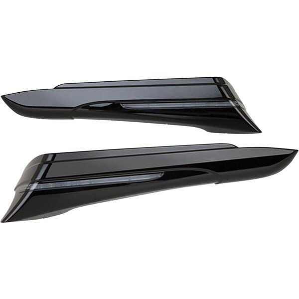 40111 - Ciro Saddlebag Extensions For Harley Davidson FLH 1868 ABS 2021 - Black