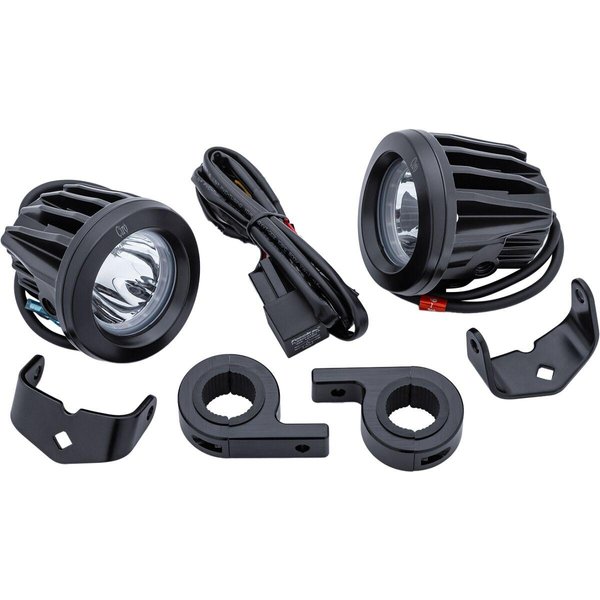 45019 - Ciro TAC-10 Light Cannons For Harley Davidson FLH 1868 ABS 2021 Black Clear