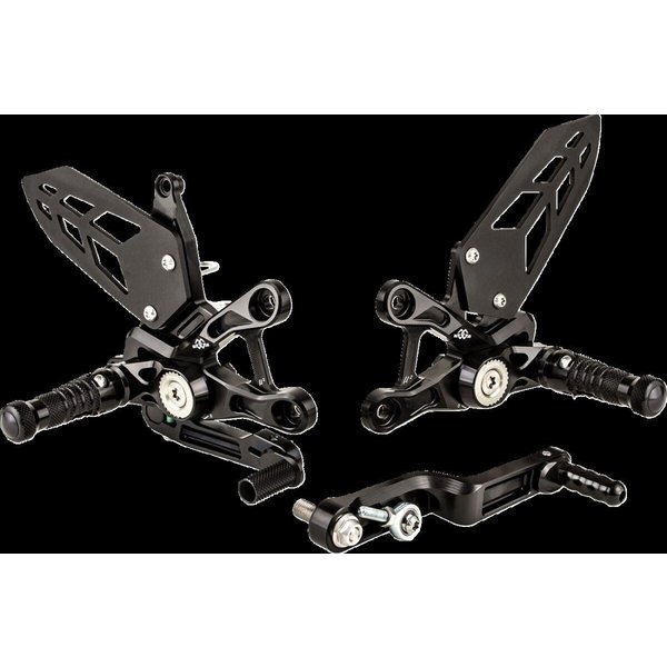 MUE2-S01 - Gilles MUE2 Rearset For Suzuki GSX-R 1000 2017-2018 - Black/Silver
